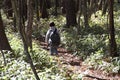 Japanese boy on a hike Royalty Free Stock Photo