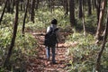 Japanese boy on a hike Royalty Free Stock Photo