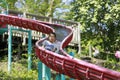 Japanese boy on the slide Royalty Free Stock Photo