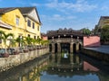 Japanese bridge ancient town, The World Heritage Site at Hoi An, Vietnam Royalty Free Stock Photo