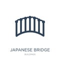 japanese bridge icon in trendy design style. japanese bridge icon isolated on white background. japanese bridge vector icon simple