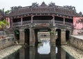 The Japanese bridge and temple in Hoi An, Vietnam. Royalty Free Stock Photo