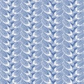 Japanese Bud Zigzag Stripe Vector Seamless Pattern Royalty Free Stock Photo