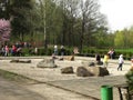 Japanese buddhist rock garden in Moscow