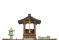 Japanese building isolated on white background 3d illustration Royalty Free Stock Photo