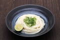 Japanese bukkake udon noodles