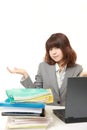 Japanese businesswoman confused