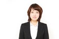 Japanese businesswoman smiles
