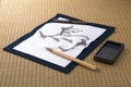 Japanese calligraphy Royalty Free Stock Photo