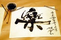 Japanese calligraphy Royalty Free Stock Photo