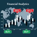 Japanese candlestick chart showing trend