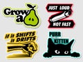 Japanese Car Decals, and Stickers in Vector format Royalty Free Stock Photo