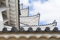 Japanese Castle Roof Layers Blue sky Royalty Free Stock Photo