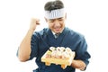 The Japanese chef who poses happily