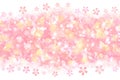 Japanese cherry blossom abstract on natural grunge pink watercolor paint background, new year image Royalty Free Stock Photo