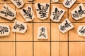 Japanese chess board and pieces