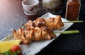 Japanese chicken grill or yakitori. Royalty Free Stock Photo