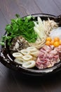 Japanese chicken hot pot cuisine