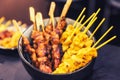 Japanese chicken skewers Royalty Free Stock Photo