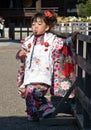 Japanese Child in Kimono at shichi-go-san