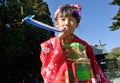 Japanese Child in Kimono at shichi-go-san