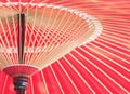 Japanese chinese traditional Oil paper red umbrella Royalty Free Stock Photo