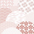 Japanese and chinese vector pattern. Gentle, nice looking geometric background. Abstract template for your design.Vector