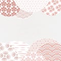 Japanese and chinese vector pattern. Gentle, nice looking geometric background. Abstract template for your design.Vector