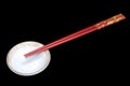 Japanese Chopstick on Sauce Dish Royalty Free Stock Photo