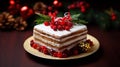 Japanese Christmas Cake Recipe. Japanese Strawberry Shortcake. Christmas white cake with soft layers of sponge cake, fresh