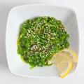 Japanese Chuka Wakame seaweed salad with sesame sauce Royalty Free Stock Photo