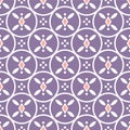 Japanese Circle Petal Motif Vector Seamless Pattern