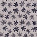 Japanese Classic Maple Leaf Vector Seamless Pattern