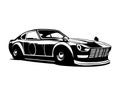 Japanese classic sports car isolated on a white background side view. vector illustration available in eps 10. Royalty Free Stock Photo