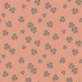 Japanese Clover Leaf Petal Vector Seamless Pattern