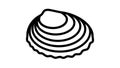 japanese cockle line icon animation