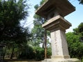 The stone lantern (Ã¨ËÅ Ã¥Ëâ°Ã§Â¾Â©Ã§Â¥Å¾Ã§Â¤Â¾Ã¥ÂÆÃ©ÂâÃ§Å¸Â³Ã§â¡ËÃ§Â±Â ) on the pathway of the old Chiayi Shrine in Chiayi, TAIWAN