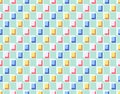Japanese Colorful Checkered Rectangle Vector Seamless Pattern