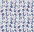 Japanese Colorful Plumeria Flower Vector Seamless Pattern