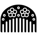 Japanese comb icon, Japanese New Year related vector