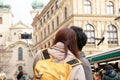 Japanese couple taking a Selfie in Prague Center Europe
