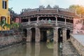 Japanese covered bridge or Cau temple in Hoi An ancient town, Vietnam. landmark and popular for tourist attractions. Vietnam and Royalty Free Stock Photo