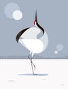 Japanese Crane Love Dance