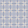 Japanese Cross Flower Vector Seamless Pattern