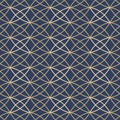 Japanese Cross Line Petal Vector Seamless Pattern