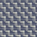 Japanese Cross Line Zigzag Vector Seamless Pattern