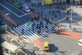 Japanese cross the road on Shibuya street