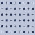 Japanese Cross Star Motif Vector Seamless Pattern