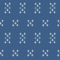 Japanese Cross Star Vector Seamless Pattern