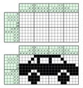 Japanese crossword puzzle. Kids and adult mathematical mosaic. Nonogram. Logic puzzle game. Digital rebus. Vector illustration